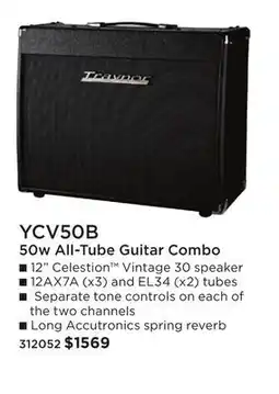Long & McQuade Traynor YCV50B 50w All-Tube Guitar Combo offer
