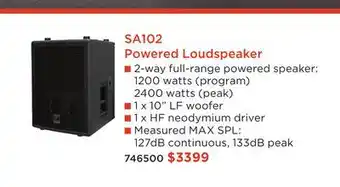Long & McQuade Powered Loudspeaker offer