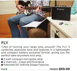 Long & McQuade Blackstar FLY offer