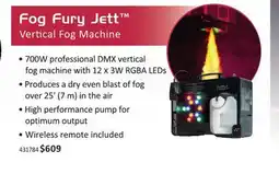 Long & McQuade Fog Fury Jett Vertical Fog Machine offer