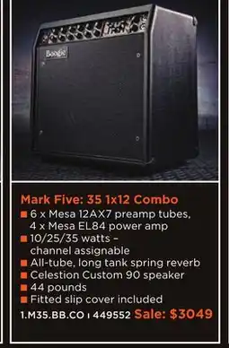 Long & McQuade MESA BOOGIE Mark Five: 35 1x12 Combo offer