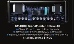 Long & McQuade GM40DH GrandMeister Deluxe 40 offer
