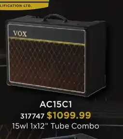 Long & McQuade VOX 15wl 1x12 Tube Combo offer