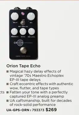 Long & McQuade Orion Tape Echo offer