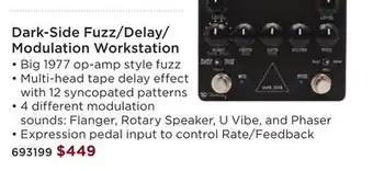 Long & McQuade Dark-Side Fuzz/Delay/ Modulation Workstation offer