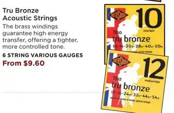 Long & McQuade Rotosound Tru Bronze Acoustic Strings offer