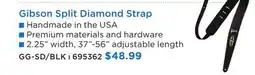 Long & McQuade Gibson Split Diamond Strap offer