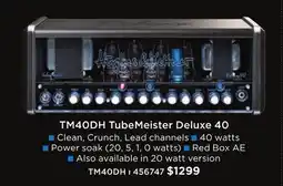 Long & McQuade TM40DH TubeMeister Deluxe 40 offer