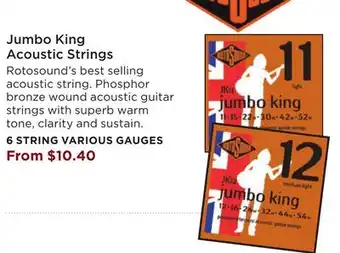 Long & McQuade Jumbo King Acoustic Strings offer