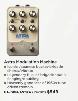 Long & McQuade Astra Modulation Machine offer
