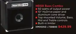 Long & McQuade Hartke HD50 Bass Combo offer