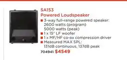 Long & McQuade SYNERGY SA153 Powered Loudspeaker offer