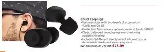 Long & McQuade D'Addario Dbud Earplugs offer