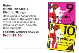 Long & McQuade Rotos (Nickel on Steel) Electric Strings offer