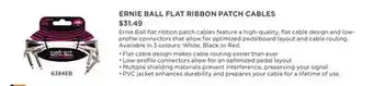 Long & McQuade ERNIE BALL FLAT RIBBON PATCH CABLES offer