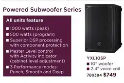 Long & McQuade Powered Subwoofer Series offer