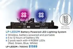 Long & McQuade LP-LED2M Battery Powered LED Lighting System offer