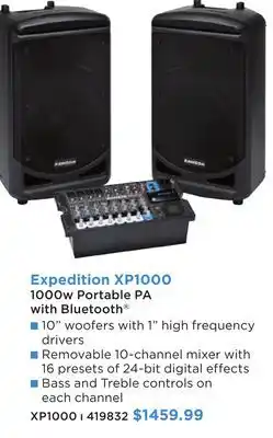 Long & McQuade EVOLUTION Expedition XP1000 1000w Portable PA, with Bluetooth offer