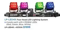Long & McQuade LP-LED4X Four Head LED Lighting System offer