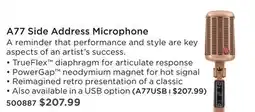 Long & McQuade A77 Side Address Microphone Gad Audio offer