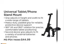 Long & McQuade Universal Tablet/Phone Stand Mount offer
