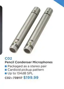 Long & McQuade C02 Pencil Condenser Microphones offer
