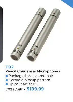 Long & McQuade C02 Pencil Condenser Microphones offer