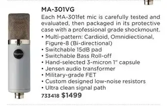 Long & McQuade Mojave MA-301VG offer