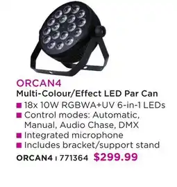 Long & McQuade ORION ORCAN4 Multi-Colour/Effect LED Par Can offer