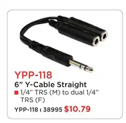 Long & McQuade 6 Y-Cable Straight offer