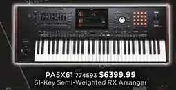 Long & McQuade KORG 61-Key Semi-Weighted RX Arranger offer