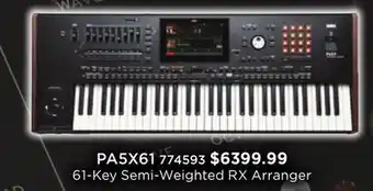 Long & McQuade KORG 61-Key Semi-Weighted RX Arranger offer