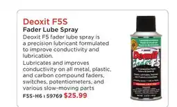 Long & McQuade Deoxit F5S-H6 Fader Lube Spray offer