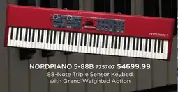 Long & McQuade NORDPIANO 5-88B 88-Note Triple Sensor Keybed with Grand Weighted Action offer