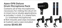 Long & McQuade Apex-DP6 Deluxe Drum Microphone Pack offer