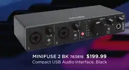 Long & McQuade ARTURIA MINIFUSE 2 BK Compact USB Audio Interface, Black offer