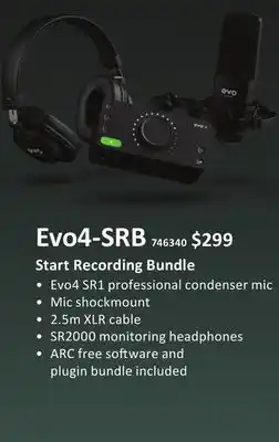 Long & McQuade Evo4-SRB Start Recording Bundle offer