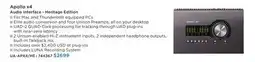 Long & McQuade Universal Audio Apollo x4 Audio Interface - Heritage Edition offer