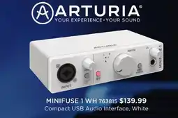 Long & McQuade ARTURIA Compact USB Audio Interface, White offer