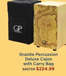 Long & McQuade Granite Percussion Deluxe Cajon with Carry Bag offer