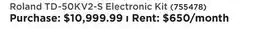 Long & McQuade Roland TD-50KV2-S Electronic Kit offer
