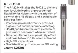 Long & McQuade MOJAVE R-122 MKII offer
