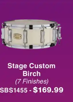 Long & McQuade Stage Custom Birch offer