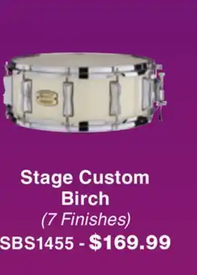 Long & McQuade Stage Custom Birch offer
