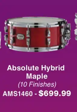 Long & McQuade Absolute Hybrid Maple Drums offer