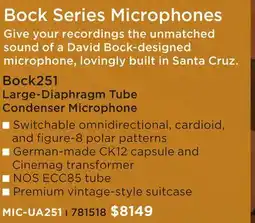 Long & McQuade Bock Series Microphones offer