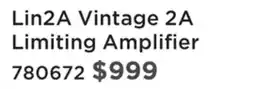 Long & McQuade Lin2A Vintage 2A Limiting Amplifier offer