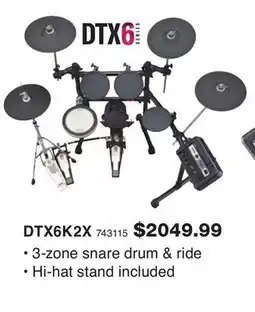 Long & McQuade Yamaha DTX6 SERIES DRUMS offer