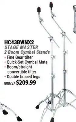 Long & McQuade Stage Master 2 Boom Cymbal Stands offer
