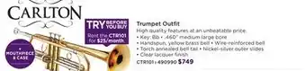 Long & McQuade Carlton Trumpet Outfit offer